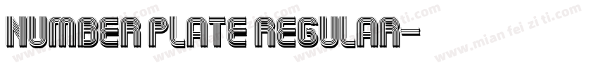 Number Plate Regular字体转换